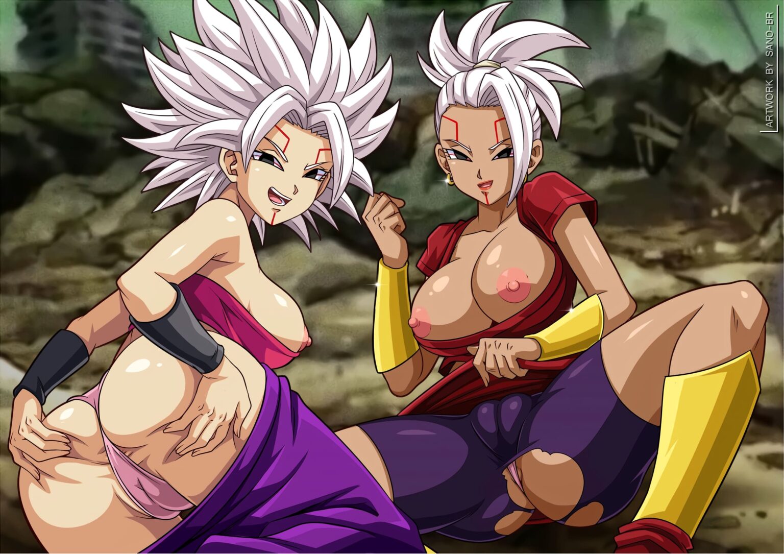 Caulifla And Kale Inviting By Sano Br Dragon Ball Premium Hentai