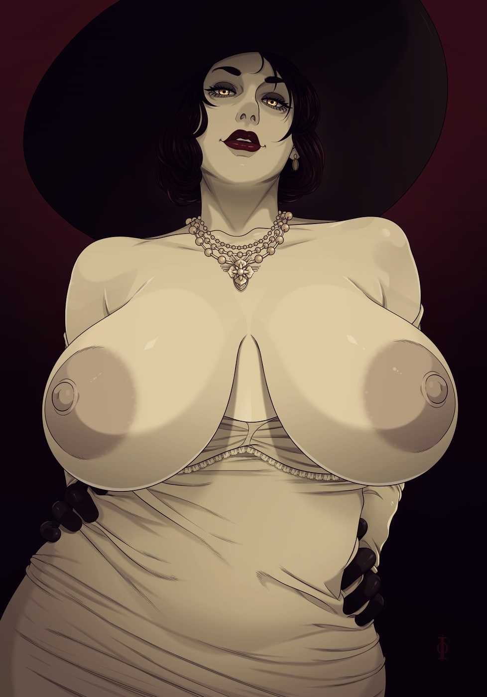 MILF Lady Dimitrescu Massive Tits Expose by lunasanguinis | Resident Evil Village Hentai 1