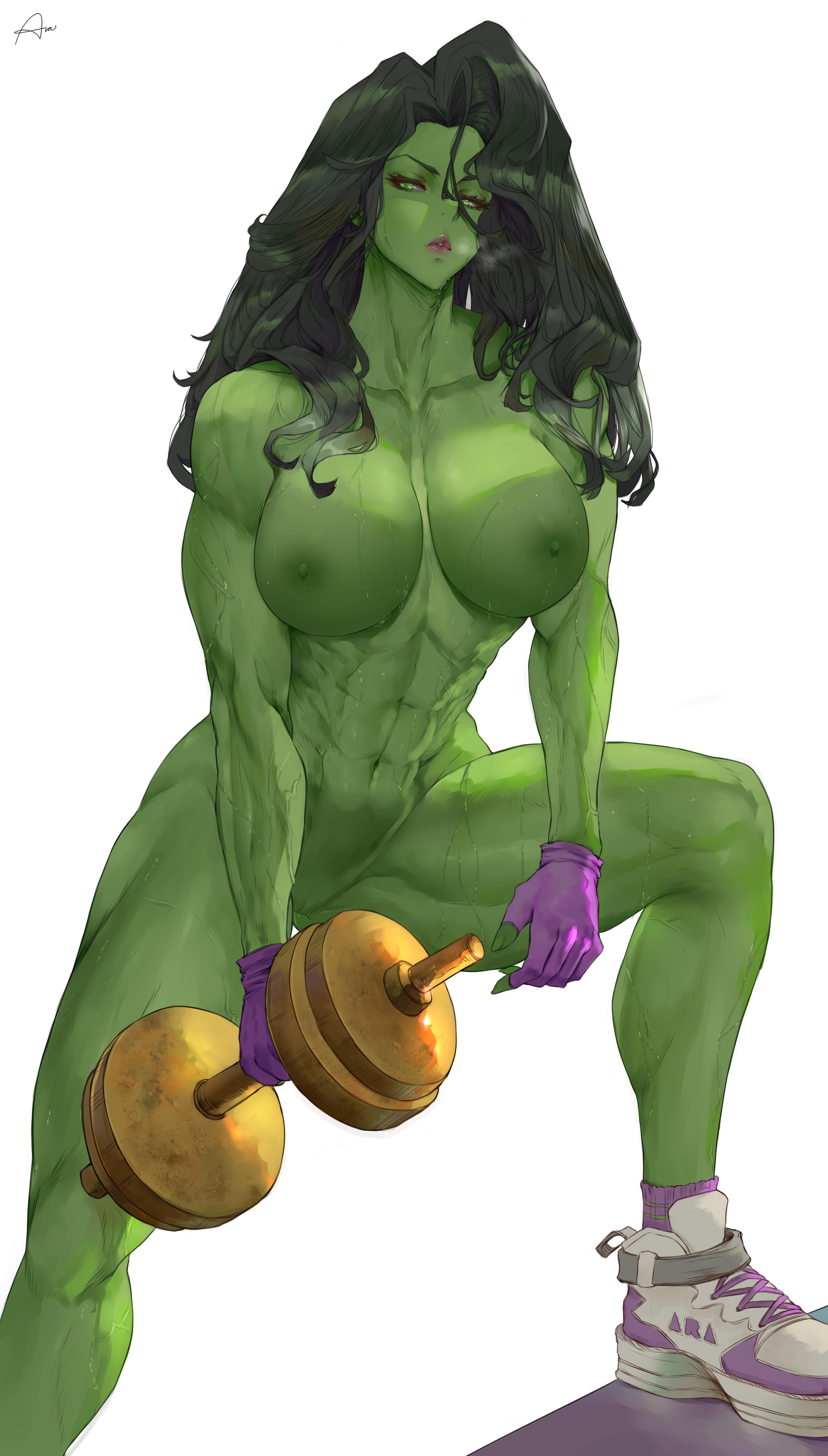 Nude She-Hulk by Araneesama