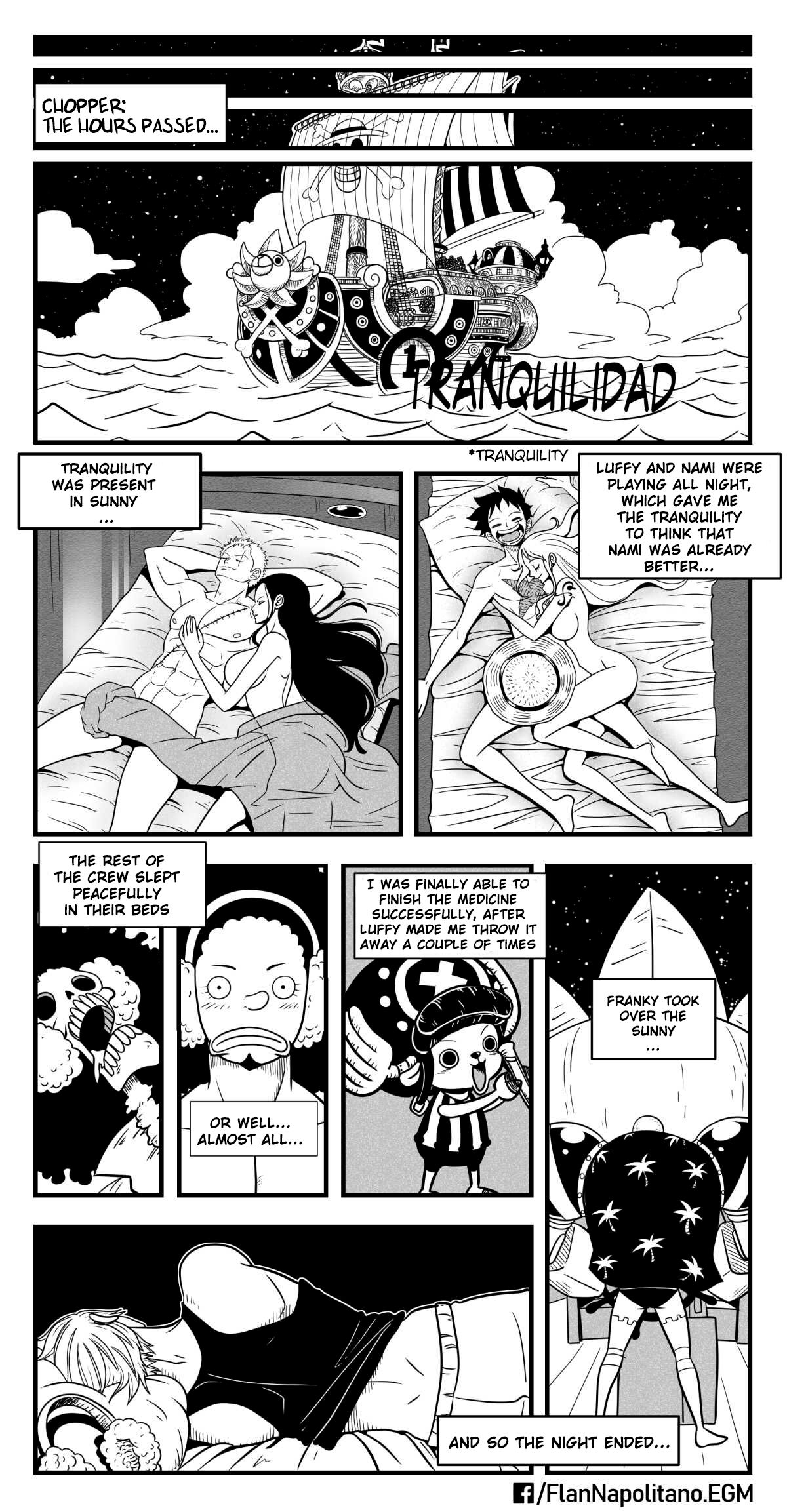 Flan napolitano one piece comic