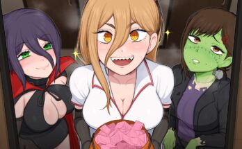Reze, Power and Kobeni Trick or Treat by Afrobull | Chainsaw Man Hentai 17