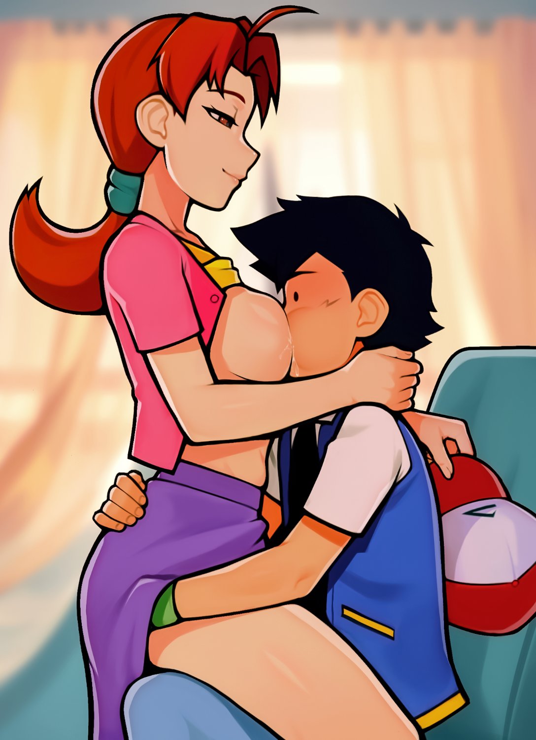 Delia Ketchum (Ash’s Mom) Ask Ditto to Fulfil Her Fantasy By Loodncrood Pokemon-min