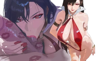 Tifa as Vampirella Sucking Your Balls by hintobento Final Fantasy