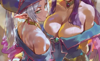 Frieren and Fern As Dark Magician Girl by Shexyo – Sousou No Frieren X Yu-Gi-Oh! Hentai 1