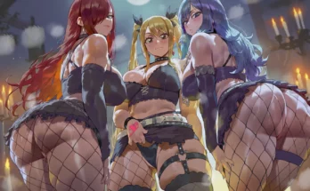 Goth Girl Erza, Lucy and Juvia by Shexyo – Fairy Tail Hentai 5