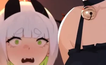 Eloise and Saki Rule34 Animation by The Atko – Halloween Hentai 7