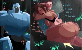 Robert Robertson and Invisigal Fucking Inside The Mech by Indralvspaizuri – Dispatch (Game) Hentai 17